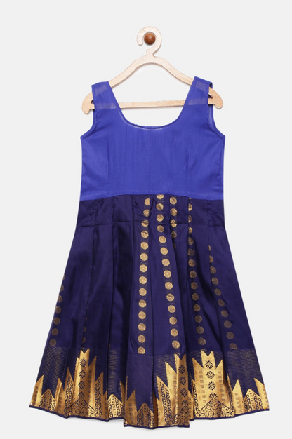 Yellow & Navy Pavadai Set