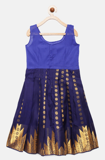 Yellow & Navy Pavadai Set